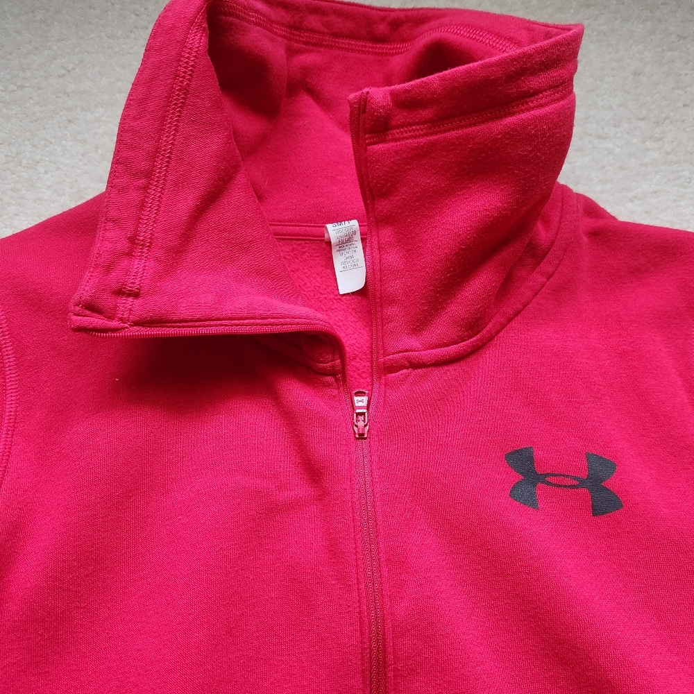 Under Armour pinkish red half zip